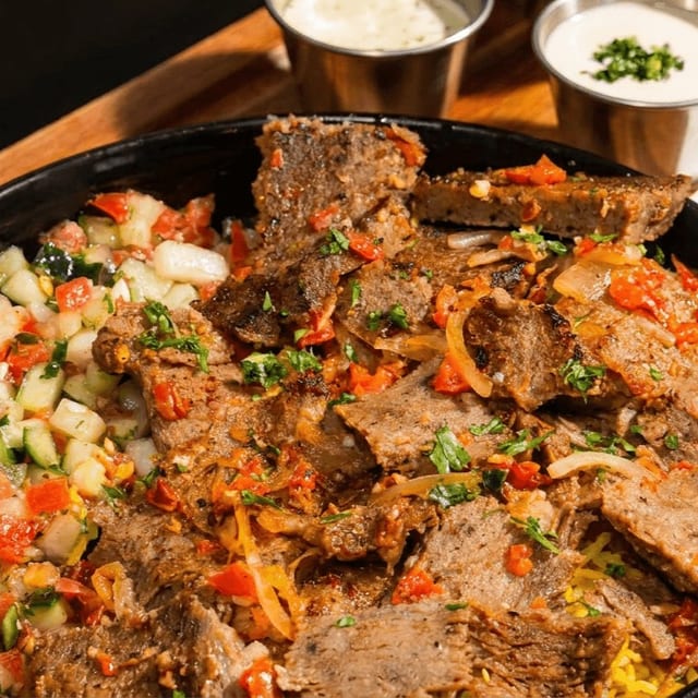 Lamb Gyro Over Rice.